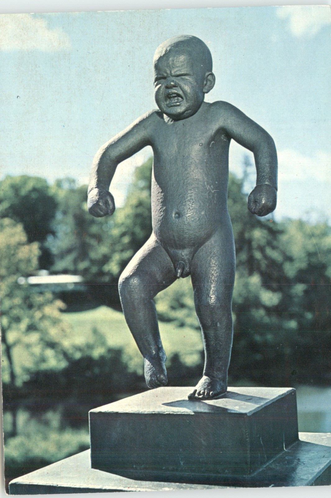 Oslo Norway Vigeland Collection Monolith Sculpture Bronze VTG Postcard