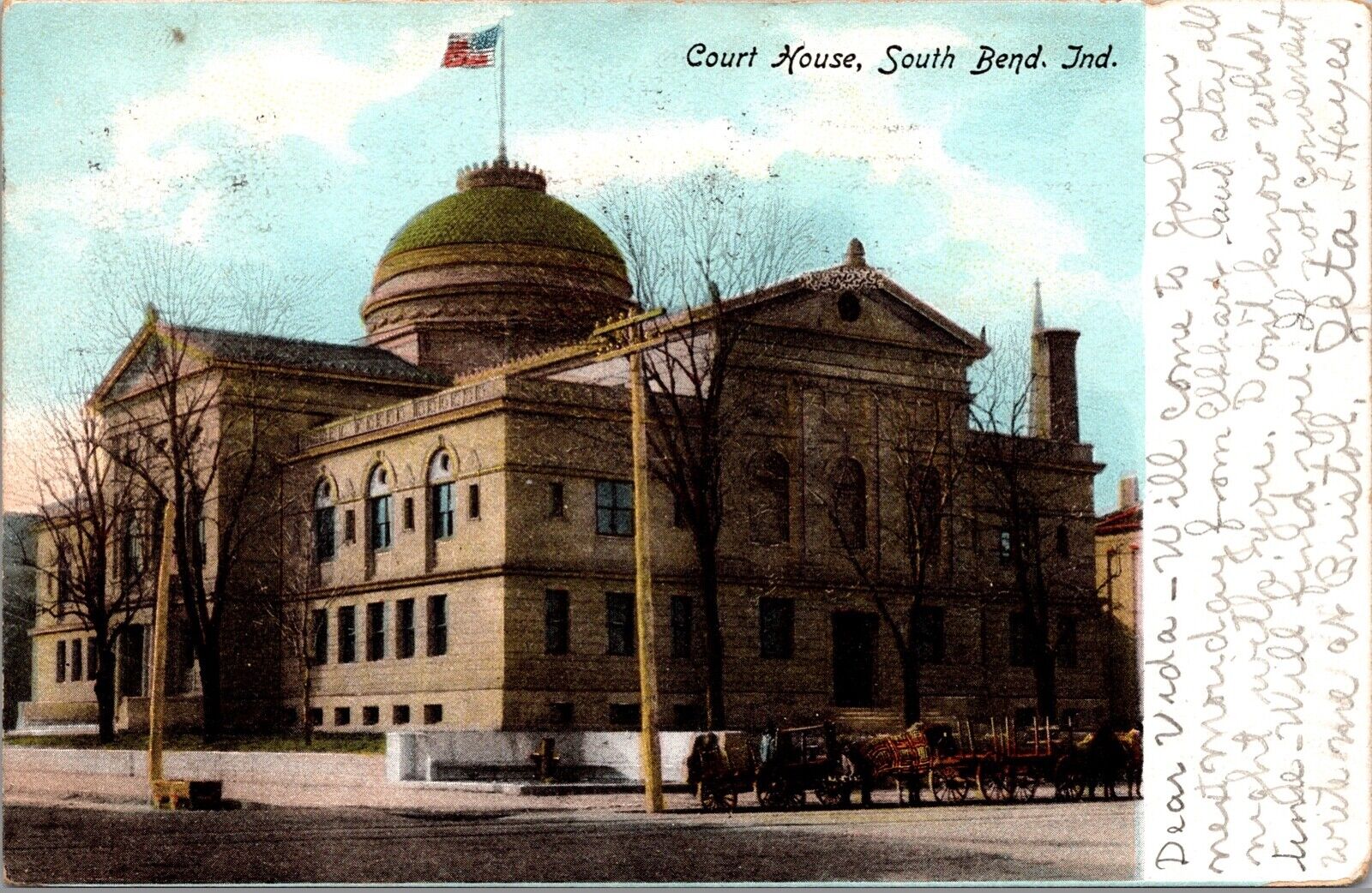 Two Postcards Courthouse in South Bend, Indiana~139227