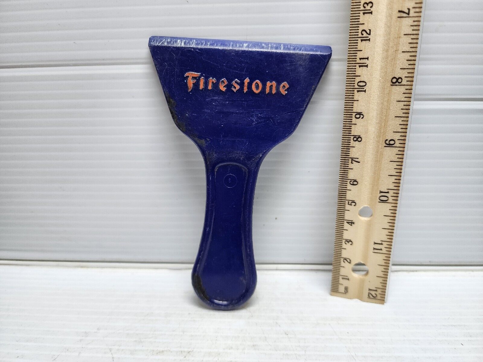 Vintage Firestone Plastic Ice Scraper Unbranded Gas Station Giveaway Oil 