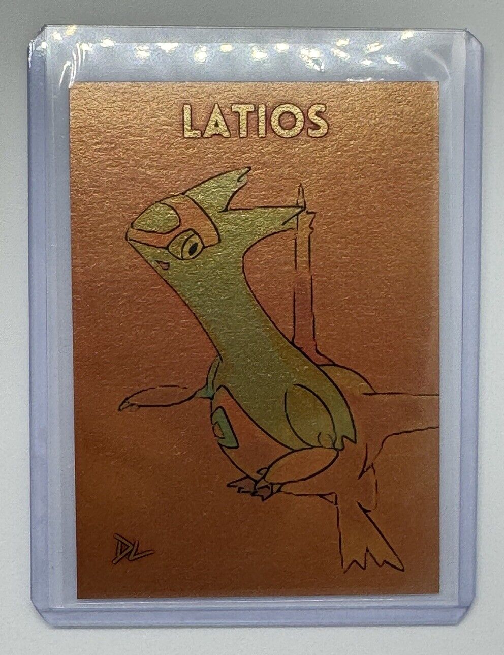 Latios Gold Plated Limited Edition Artist Signed Pokemon Trading Card 1/1