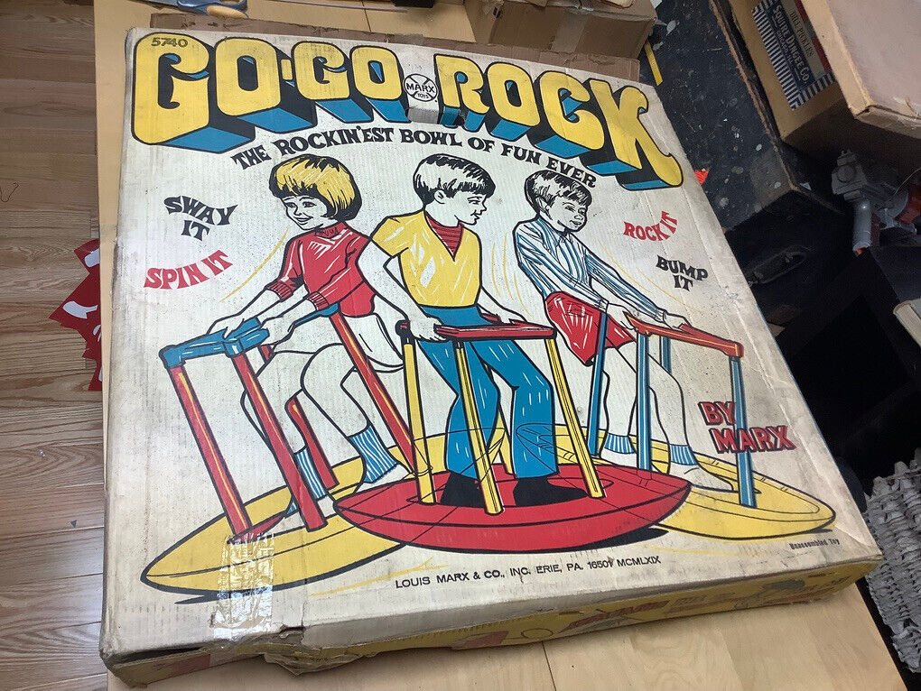 GO-GO ROCK -- in box -- MARX rare indoor/outdoor toy - 1969 -- big wheel makers