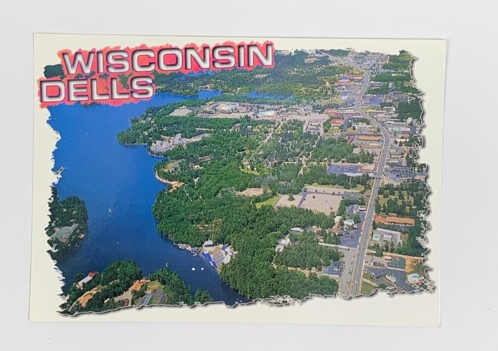 Aerial View of Wisconsin Dells Wisconsin Postcard Unposted