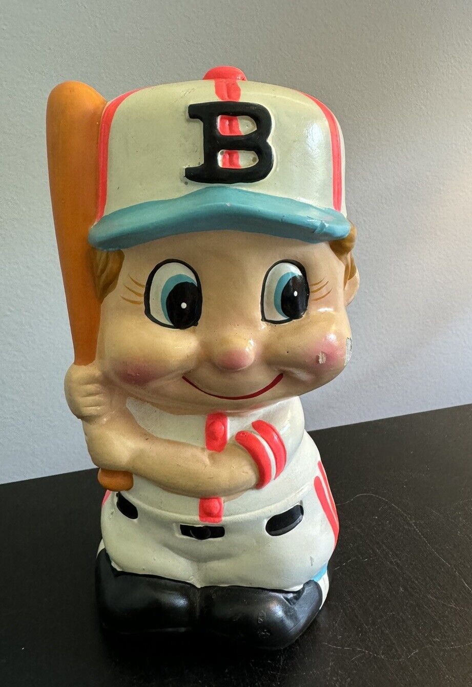 Vintage Baseball Player Figurine Coin Piggy Bank Made in Japan