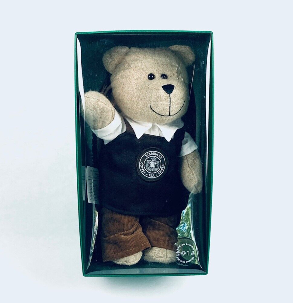 2016 Special Edition Starbucks Bearista Teddy Bear w/ Brown Apron NEW WITH TAGS