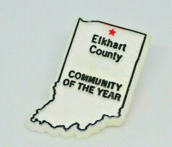 Elkhart County Indiana Community of the Year Vintage Lapel Pin