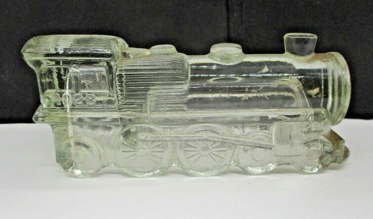 Vintage Glass Candy Container Train Locomotive