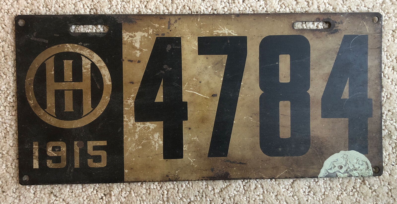 1915 Ohio Four Digit License Plate 