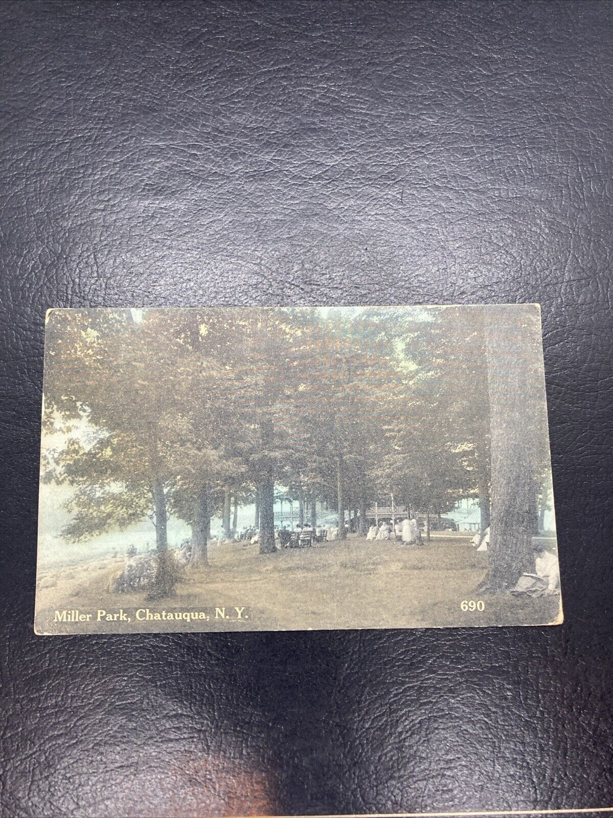 Chautauqua NY-New York, Miller Park Vintage Souvenir Postcard Posted 1912