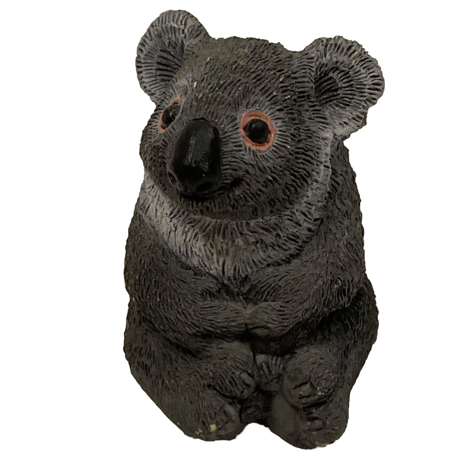 Koala Bear Miniature Figurine 2.5 Inch  Gray Smiling Sitting