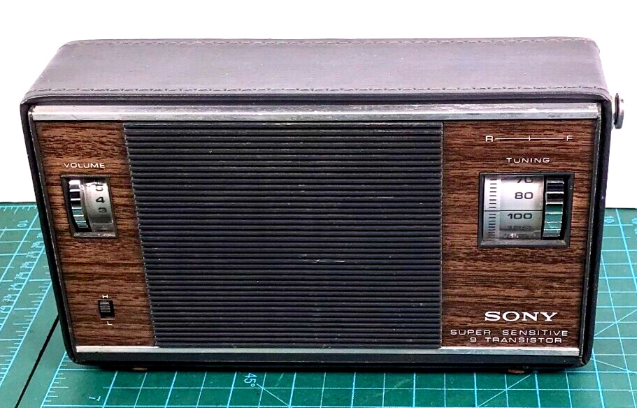 SONY 6R-33 Super Sensitive 9 Transistor AM Radio Vintage TESTED WORKING