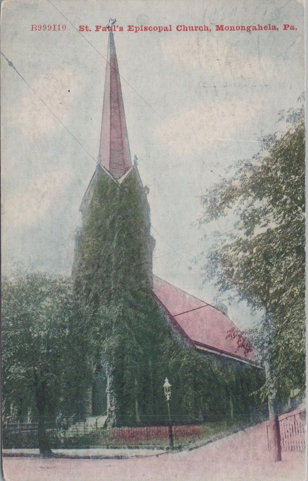 Postcard St Paul\'s Episcopal Church Monongahela PA 