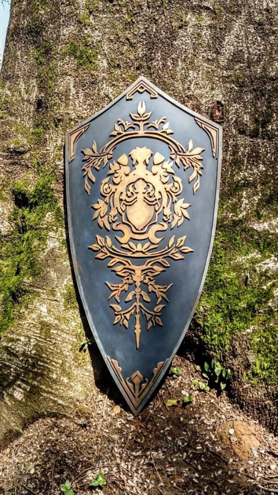 Nautical Antique Dark Souls - Weathered Crest Shield Cosplay LARP Display