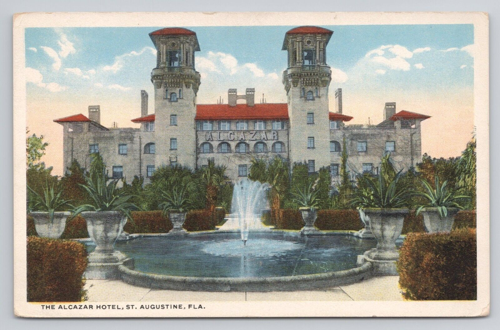 Postcard The Alcazar Hotel Saint Augustine Florida