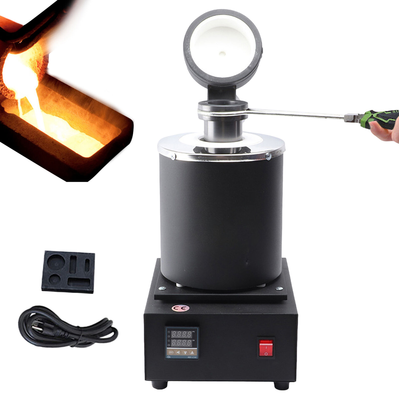  Small Portable Gold Melting Furnace High Temperature Melting Machine Gold