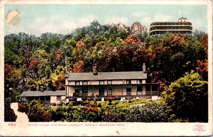 Postcard Craven House & Point Lookout on Lookout Mountain Tennessee TN 1908 7501