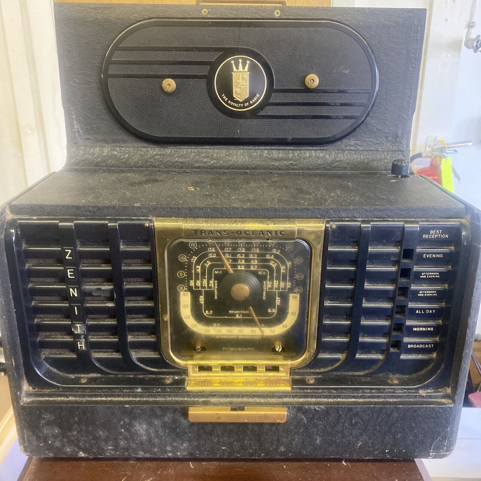 Zenith Trans-Oceanic Tube Radio PARTS ONLY As is