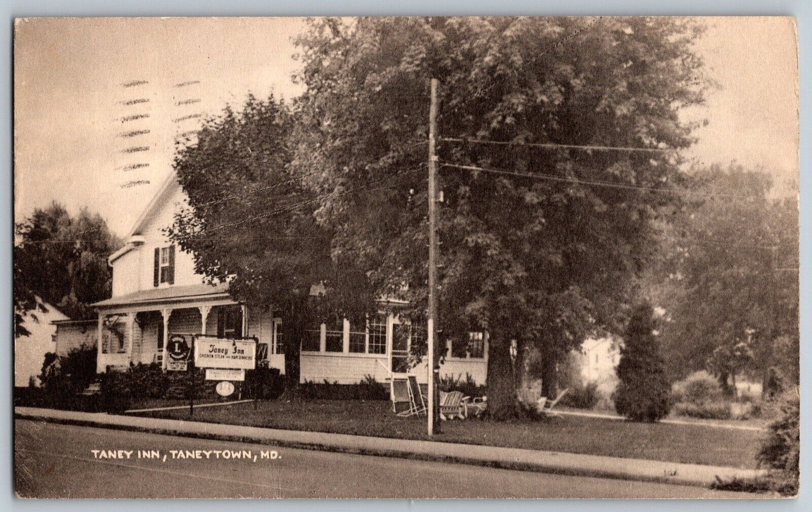 Taneytown, Maryland MD - Taney Inn - Vintage Postcard - Posted 1950