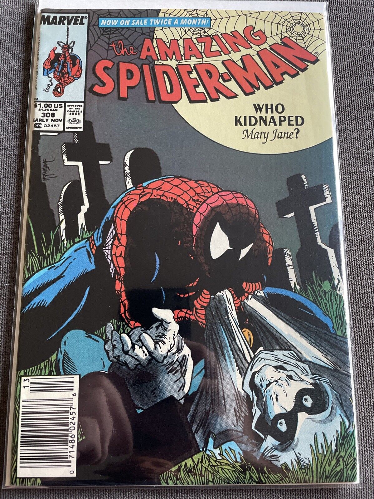 Marvel - THE AMAZING SPIDER-MAN #308 (Great Condition) bagged and boarded