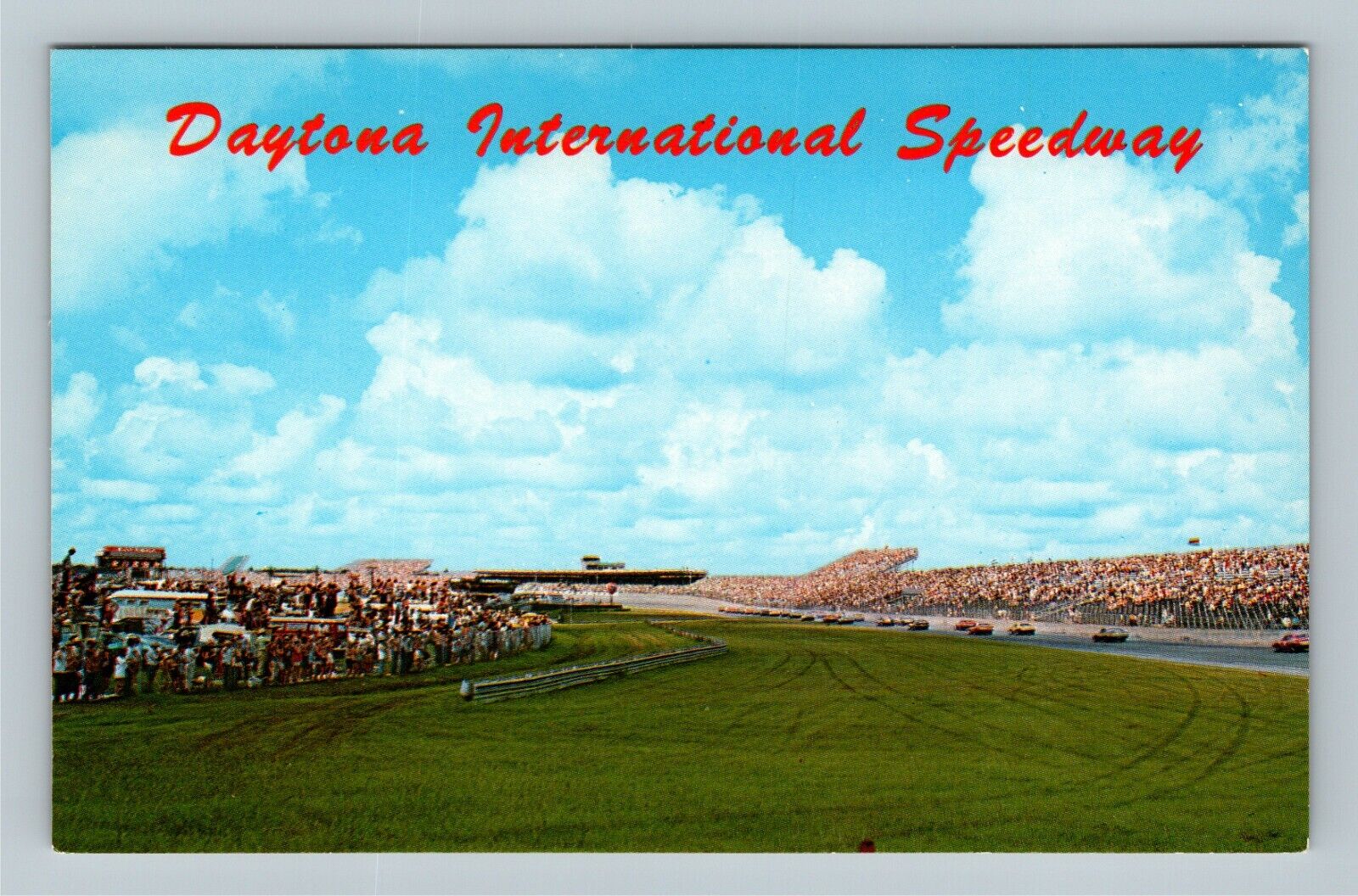 Daytona Beach FL, Daytona International Speedway, Florida Vintage Postcard