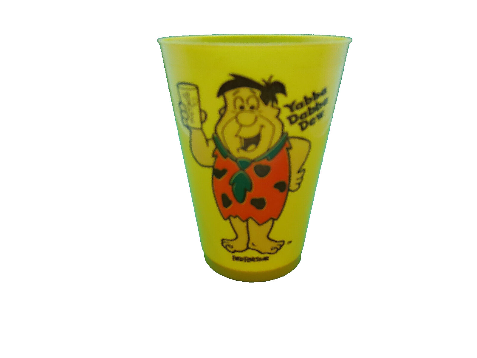 Arthur Treacher Fish & Chips 1974 Hanna Barbera Flintstones Fred cup plastic