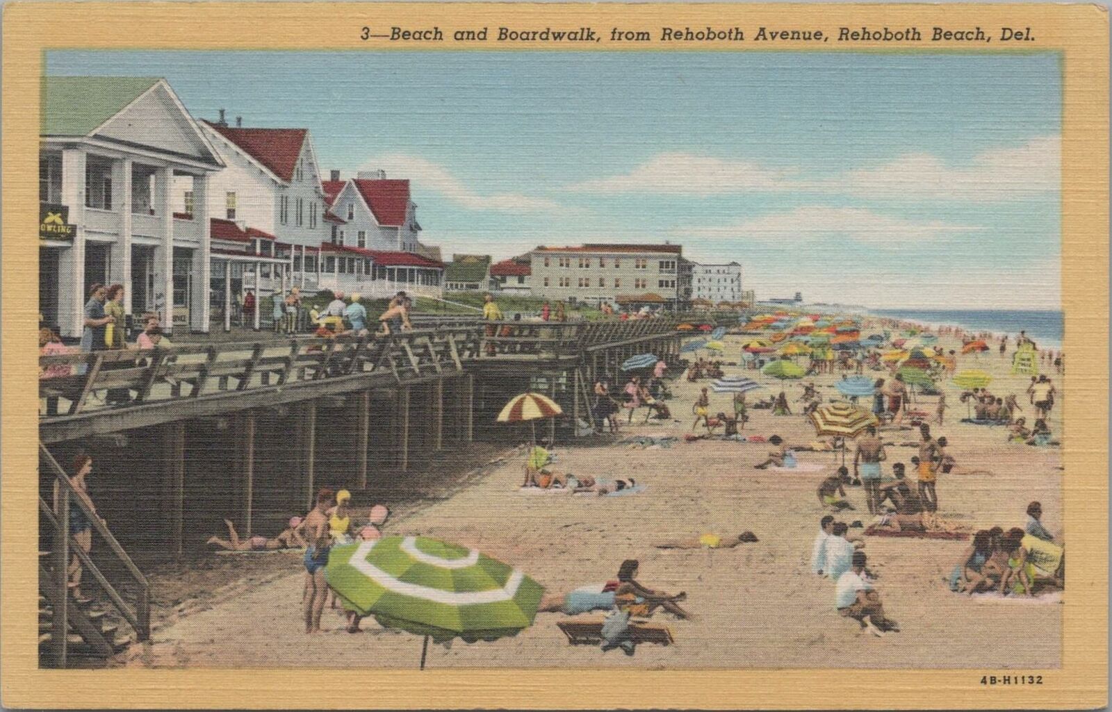 Postcard Beach and Boardwalk From Rehoboth Ave Rehoboth Beach DE 