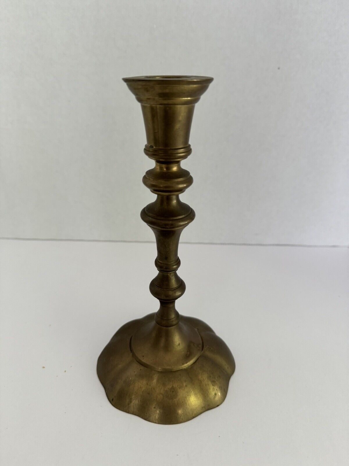 8” Vintage Solid Brass Candlestick Holder- Screws Apart And Can Be Made Shorter
