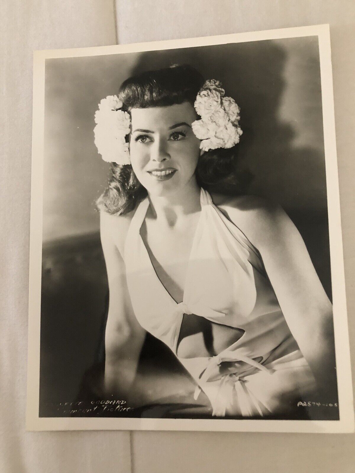 Paulette Goddard  vintage photo 8x10 Black & White.