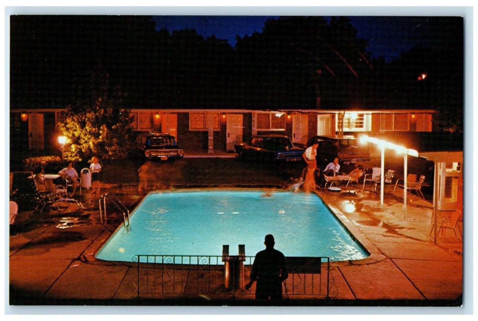 c1950's Shelby Motel Swimming Pool View Memphis Tennessee TN Vintage Postcard
