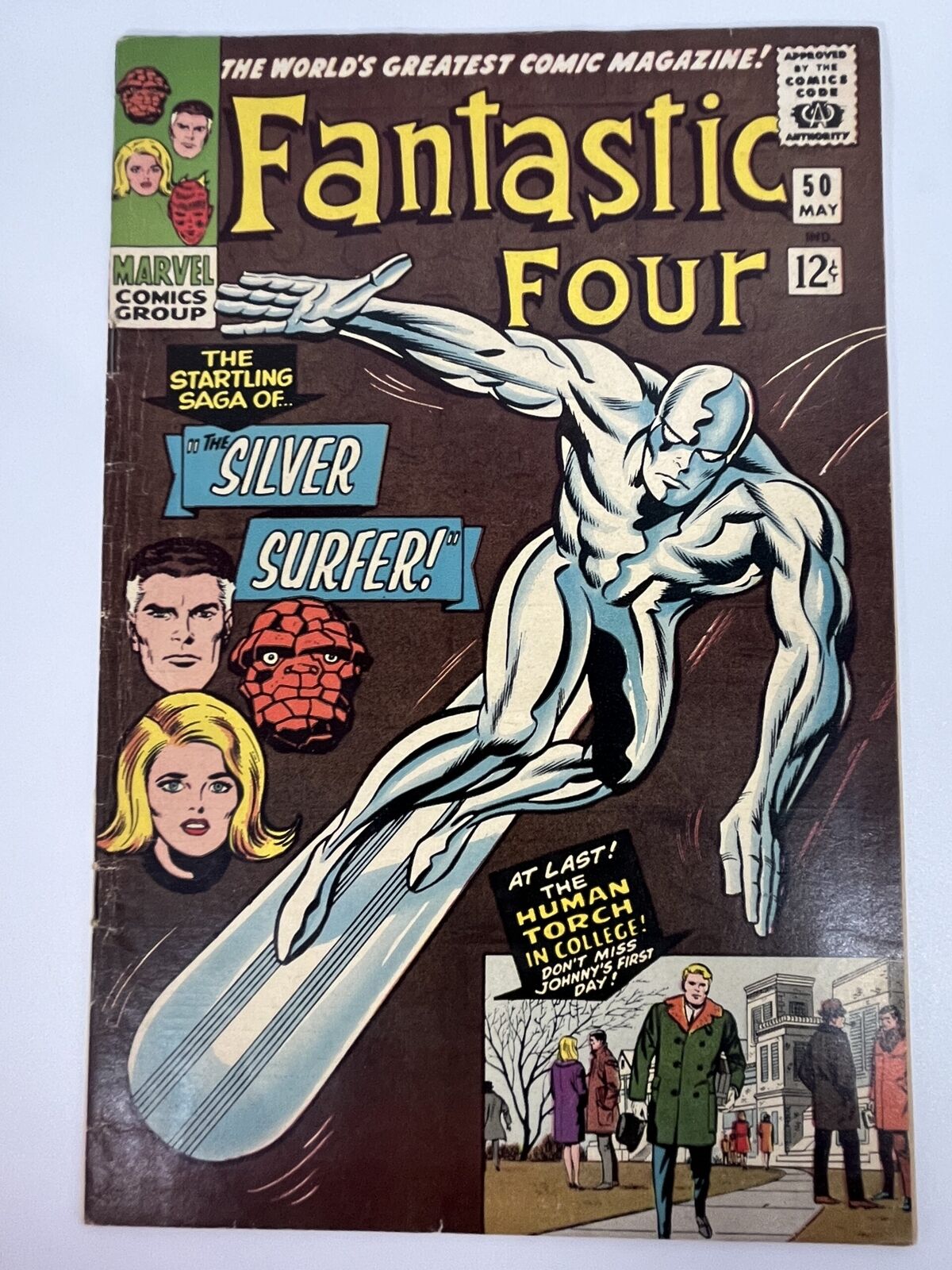 Fantastic Four #50 (1966) Silver Surfer cover app. in 4.5 Very Good+