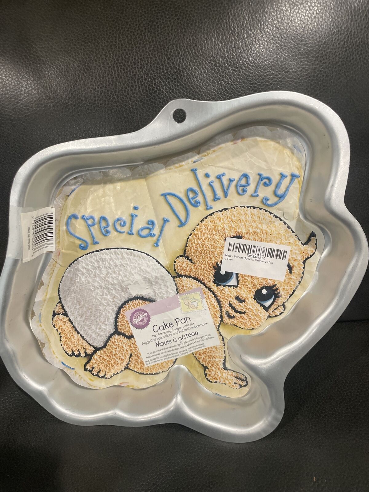 Vintage 1999 Wilton Special Delivery Baby Gender Cake Pan