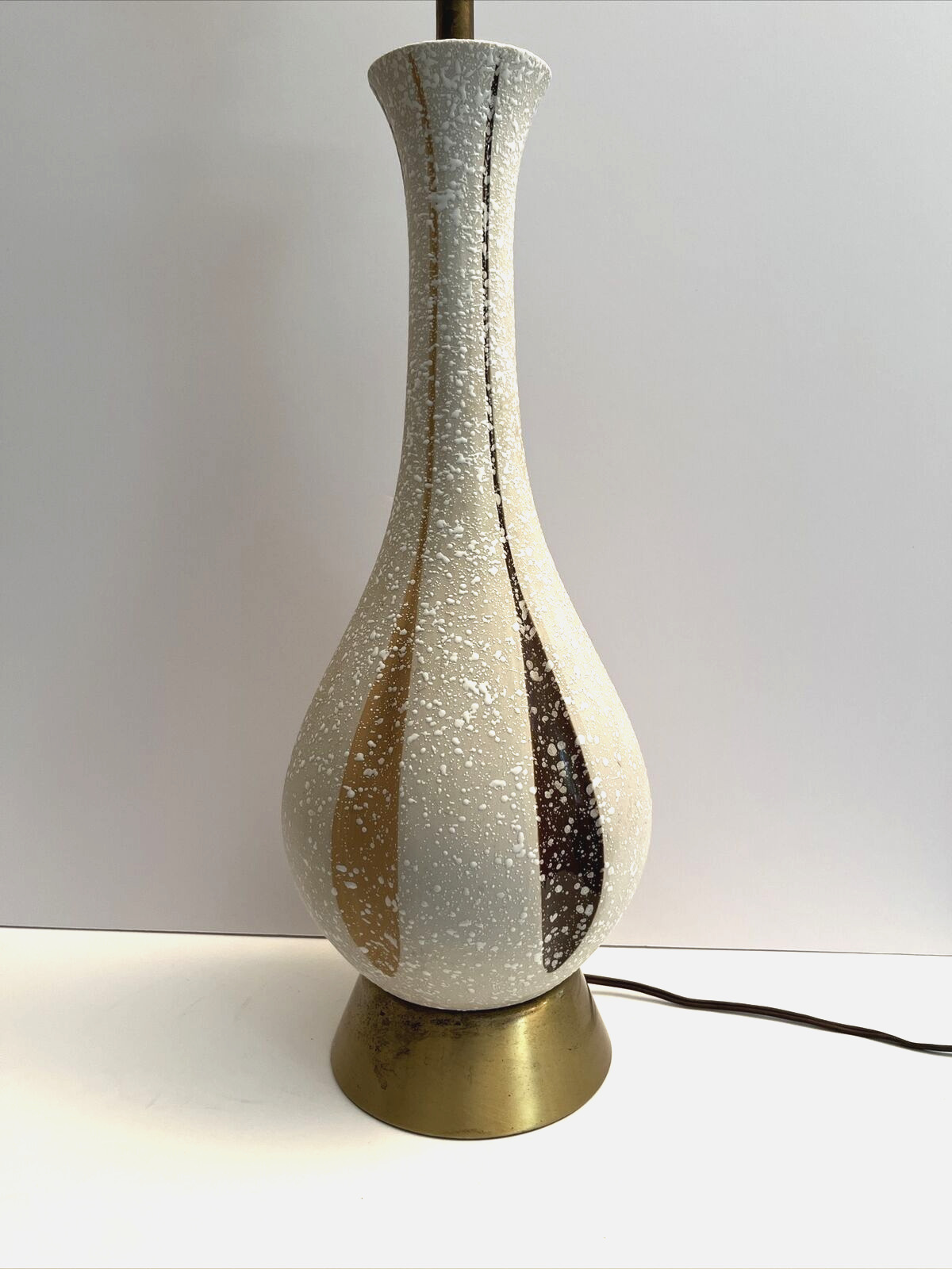 Vintage Quartite Mid-century Modern Ceramic Genie Table Lamp 1960s Atomic Retro