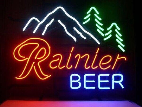 New Rainier Beer Mountain Neon Light Sign 20\
