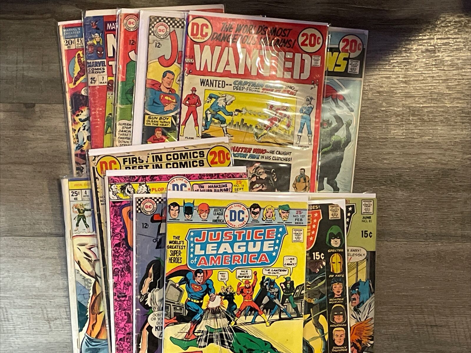 older vintage comic book lot 13 Comics Conditions Vary Marvel & D.C