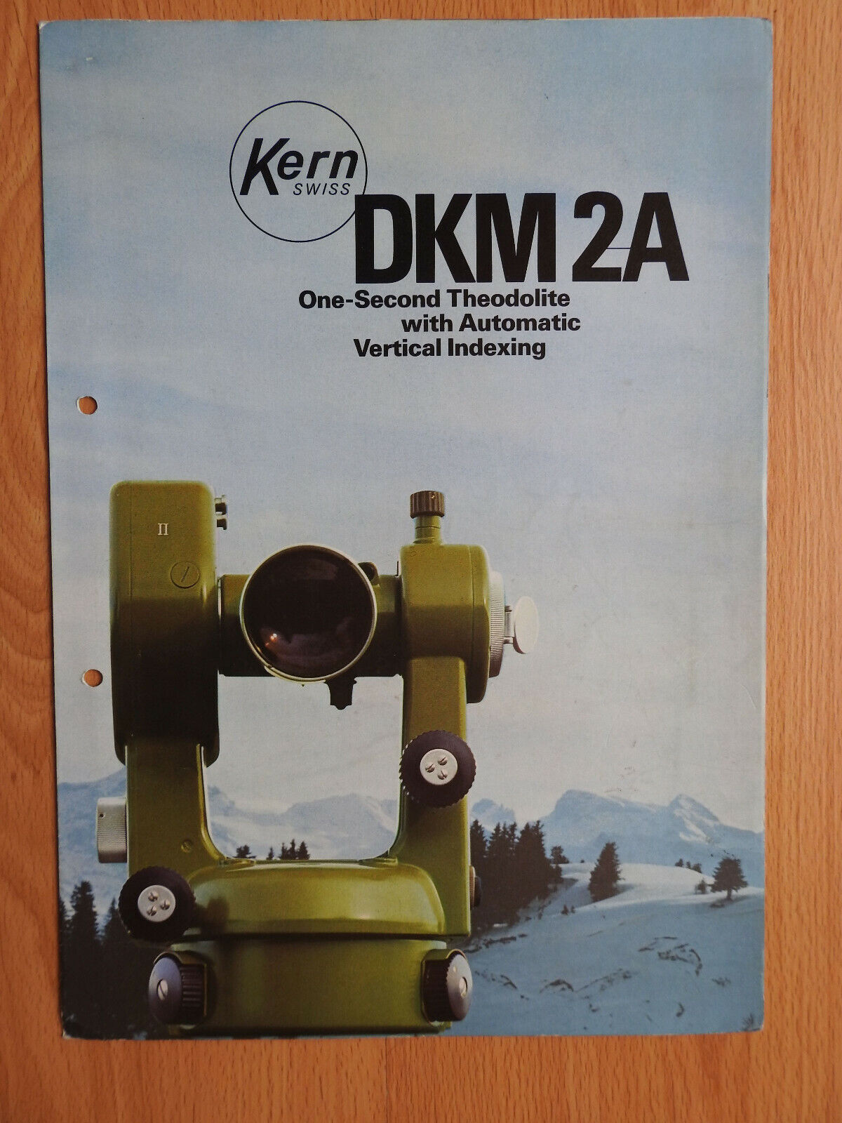 KERN SWISS DKM2-A Theodolite Surveying Brochure Leaflet 1986 English Vintage 