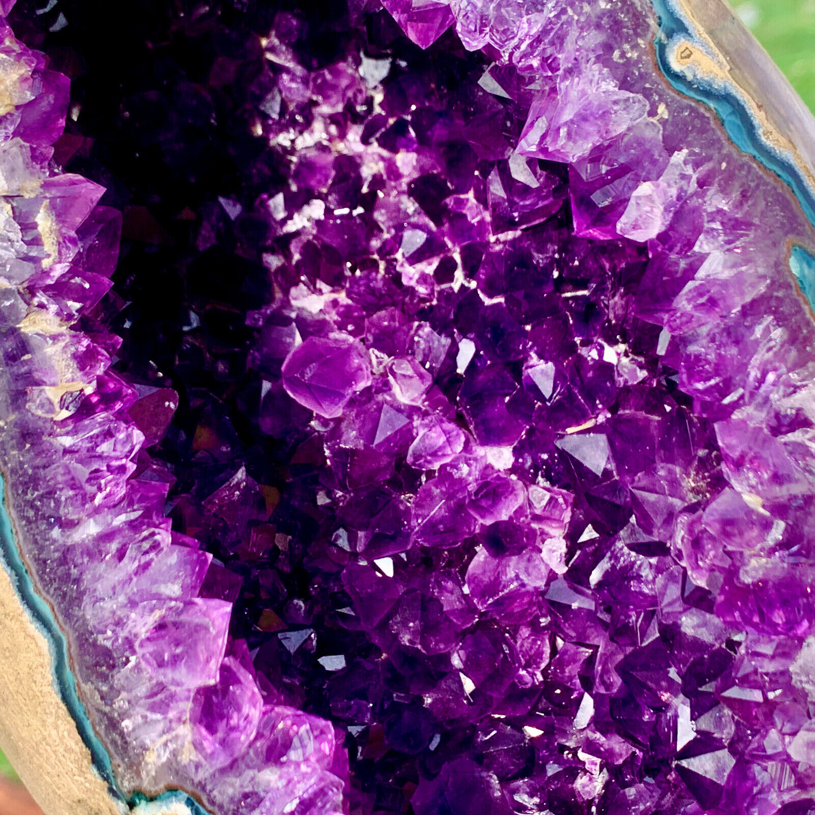 8.74LB  Natural Amethyst geode egg quartz cluster crystal specimen Healing