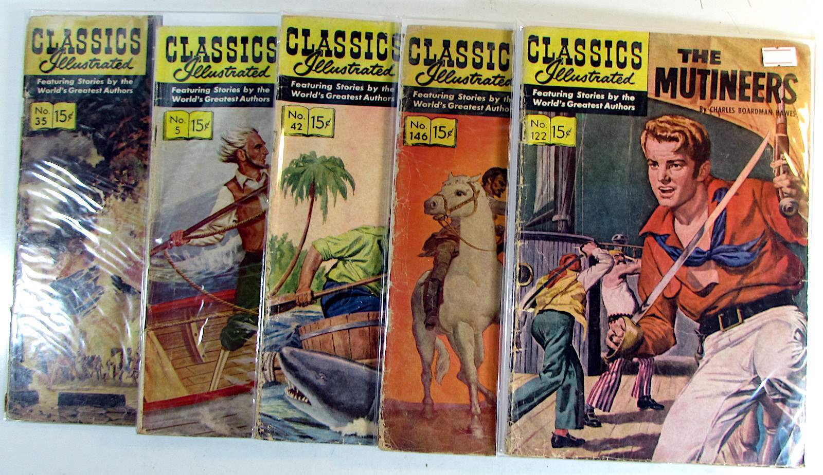 Classic Illustrated Lot of 5 #35,5,42,146,122 Classical (1967) 1st Print Comics