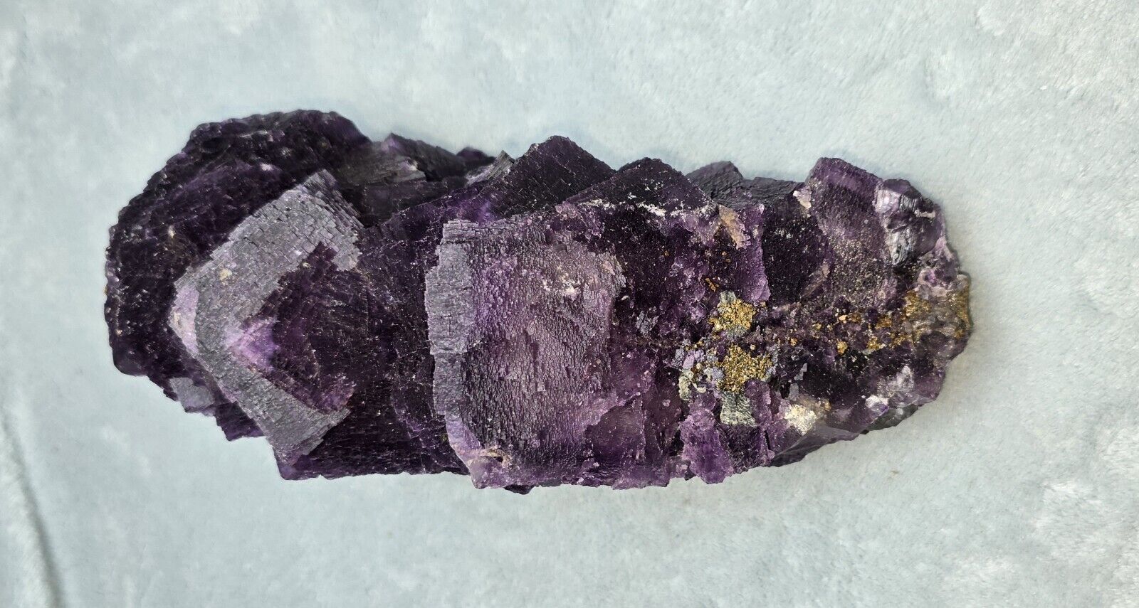 6.5LB Natural purple cubic fluorite quartz crystal mineral specimen (Missouri)