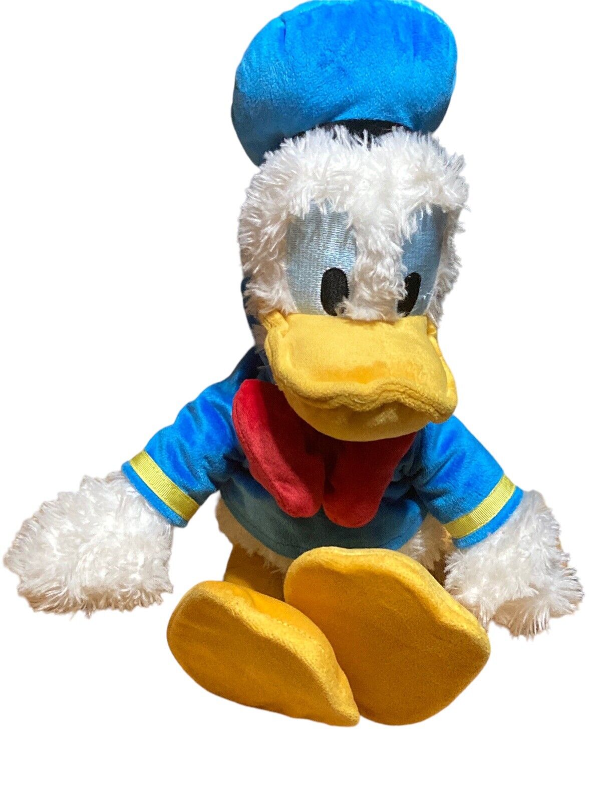 Disney Theme Park Authentic Original DisneyLand Donald Duck Fluffy Plush 18”