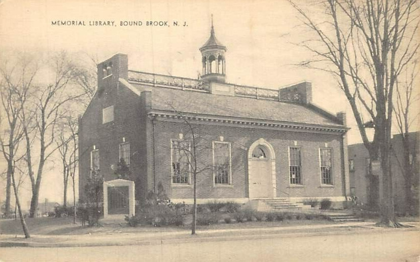 Postcard NJ: Memorial Library, Bound Brook, New Jersey, Antique DB 1910\'s