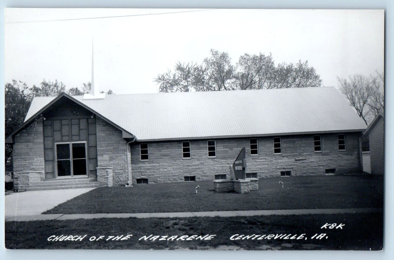 Centerville Iowa IA Postcard RPPC Photo Church Of Nazarene c1910's Antique