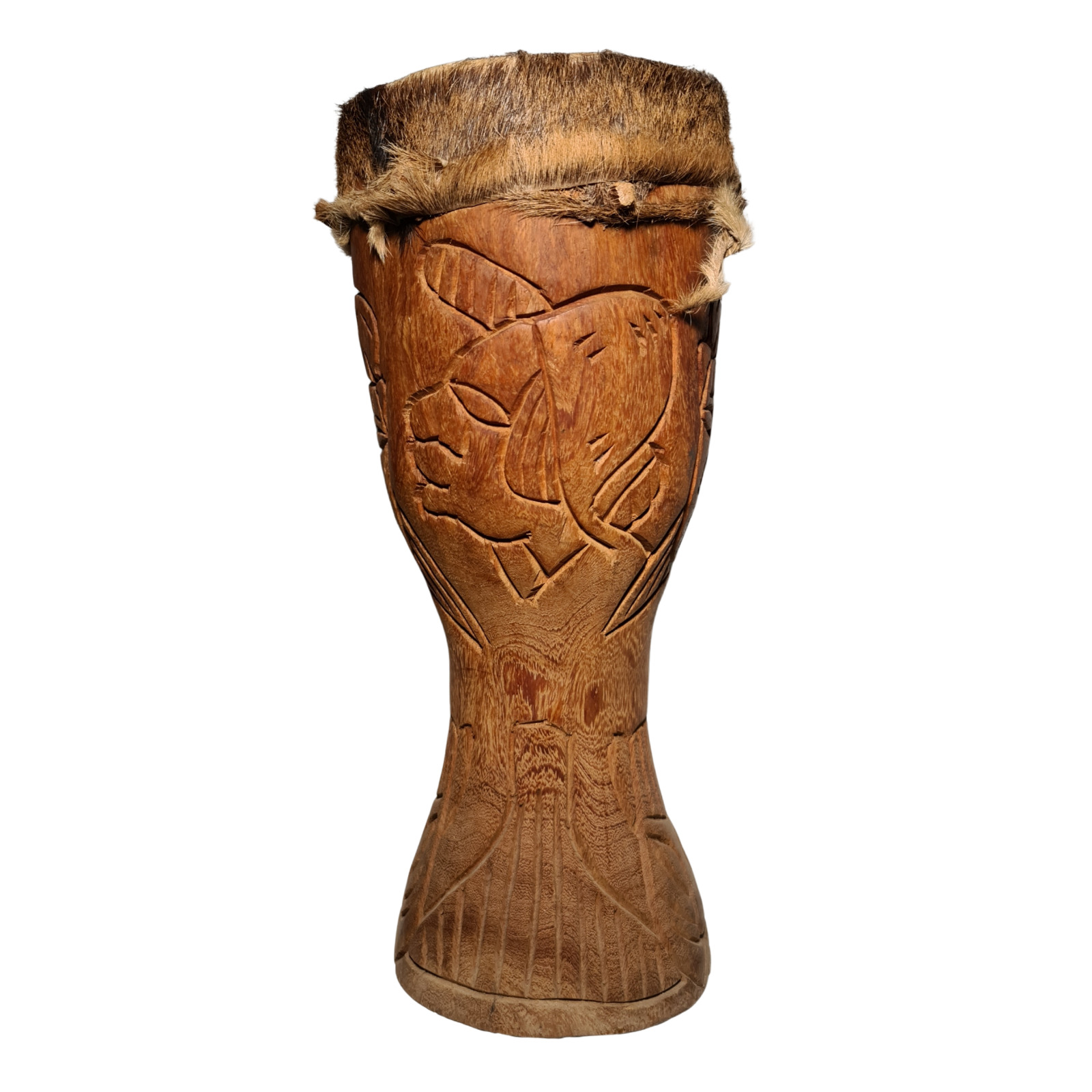 Vintage African Handmade Wooden Tribal Djembe Drum