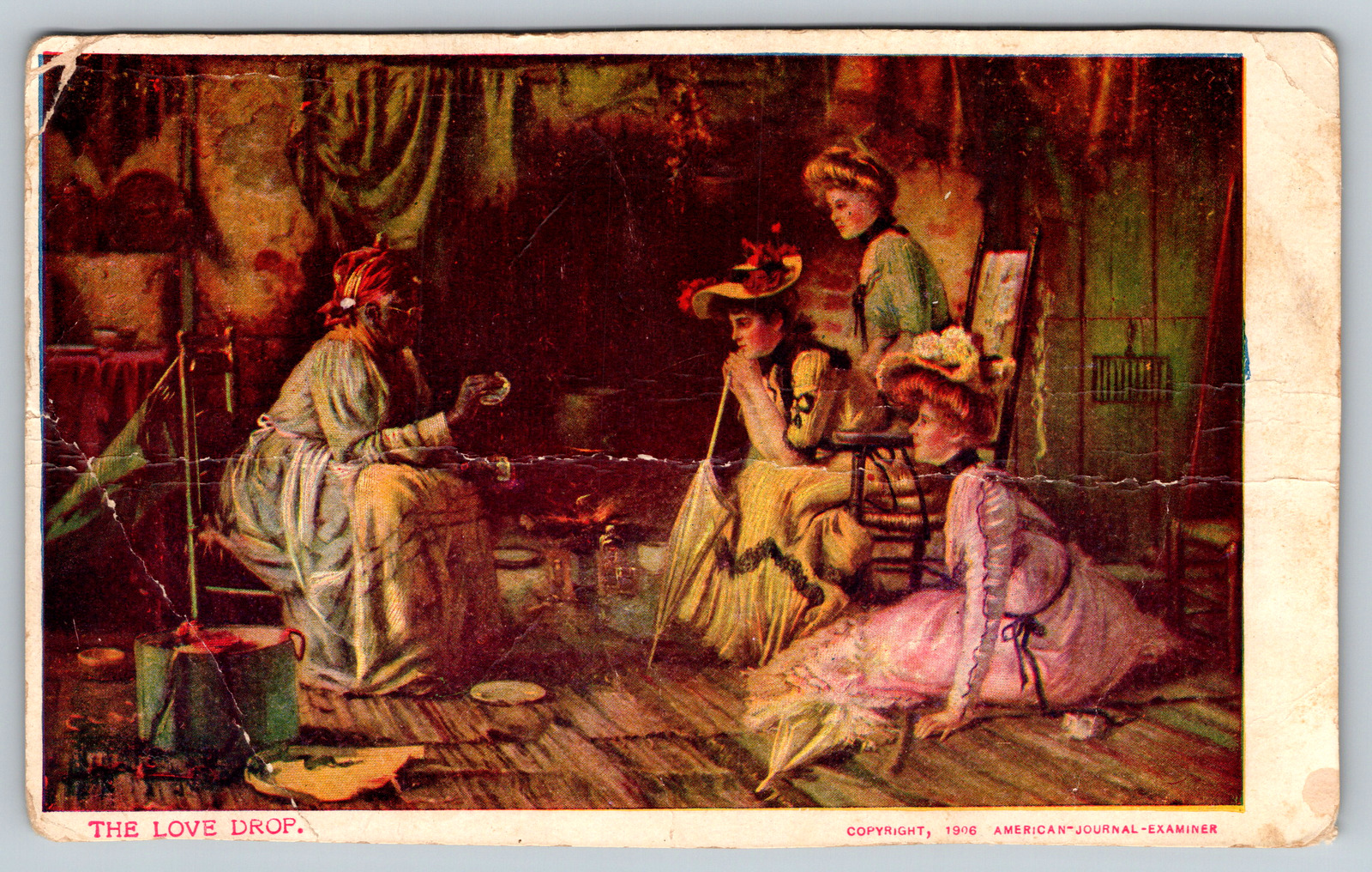 c1900s The Love Drop Witchcraft Love Potion Voodoo Antique Vintage Postcard