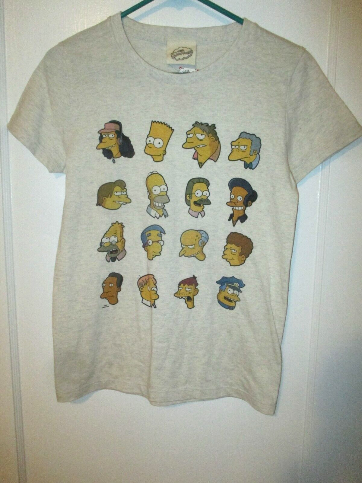 2014 SMALL PLANET CO. THE SIMPSONS 16 CHARACTER T SHIRT BART+HOMER+MOE NWT RARE