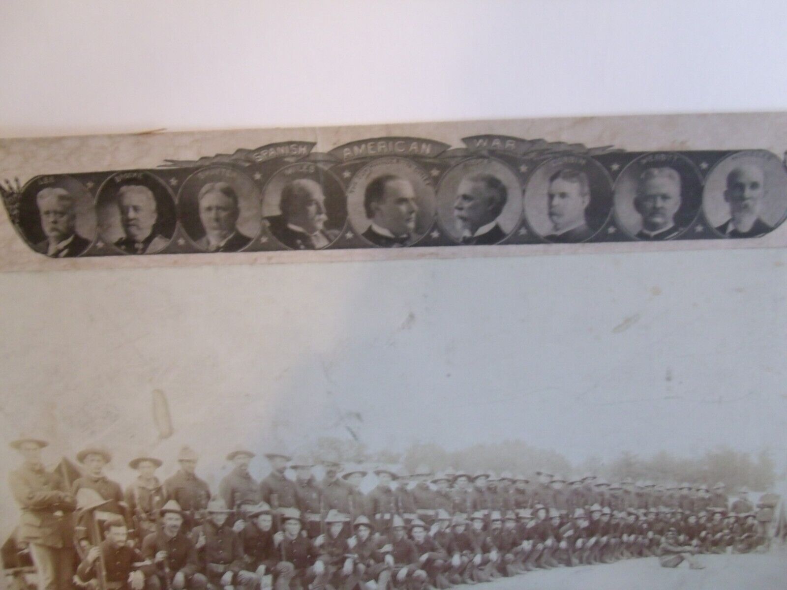 1898 Spanish-American War Photo 7th Ohio Co B Pres. Mckinley Commanders Roster