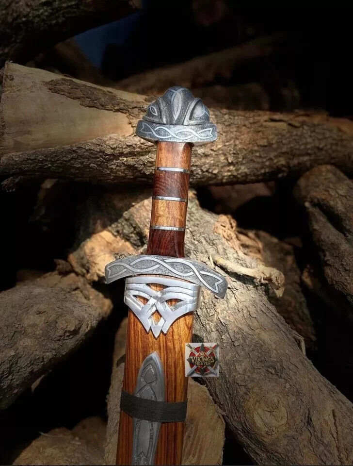 ASS Custom Handmade Forged Damascus Steel Viking Sword Sharp Medieval withSheath