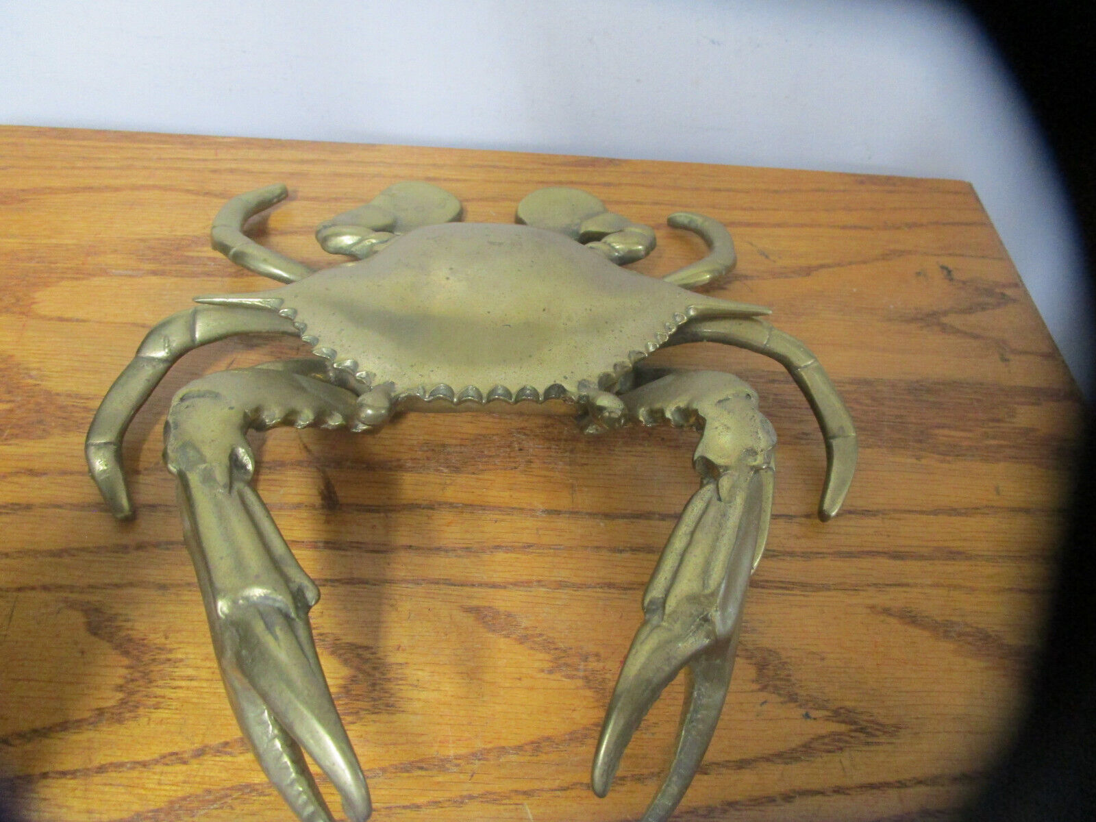 Vintage Brass Crab Ashtray or Trinket Box with Hinged Lid