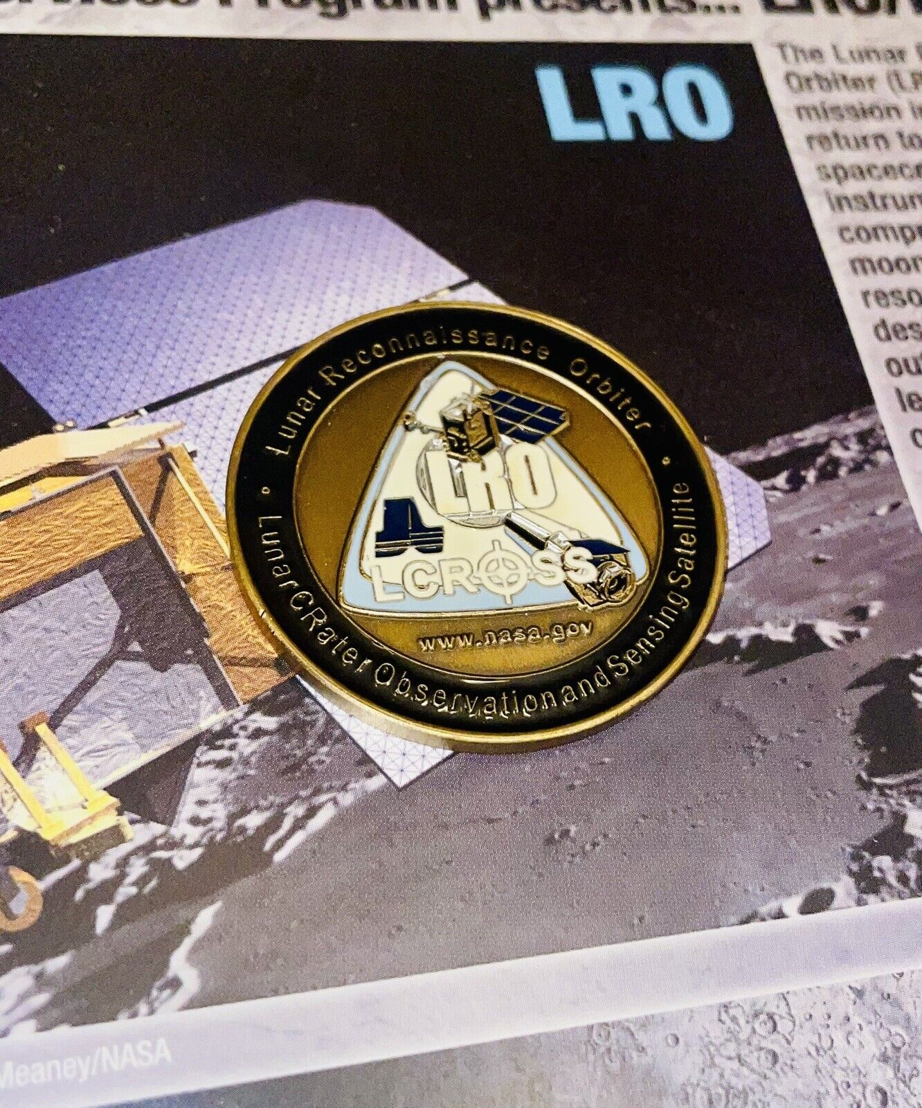 LRO Lunar Reconnaissance Orbitar NASA Challenge Coin Extremely Rare