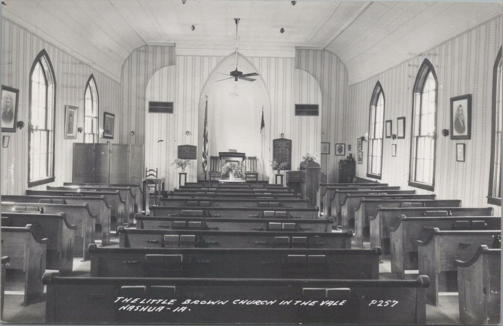 RPPC Postcard Little Brown Church Vale Nashua Iowa IA 1952
