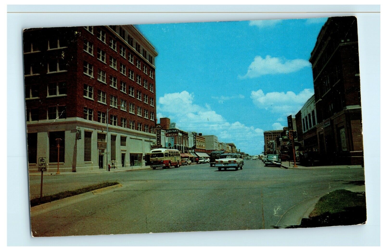 c1960's Downtown Abilene Pine St. Texas TX Vintage Postcard