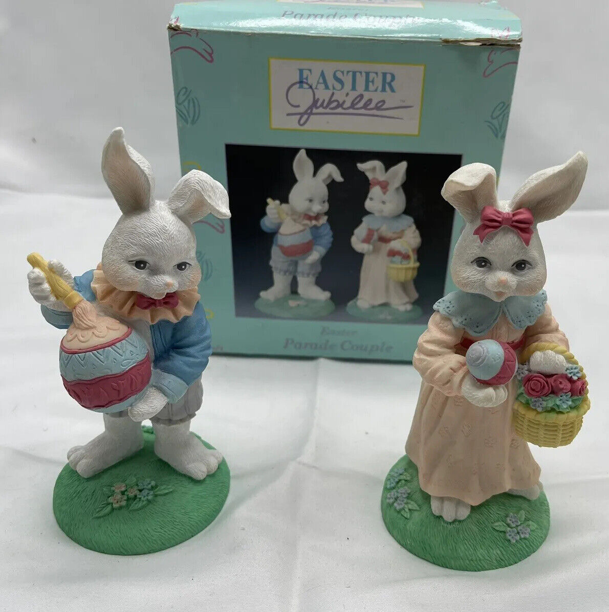 VINTAGE EASTER JUBILEE  EASTER PARADE COUPLE with ORIGINAL BOX 